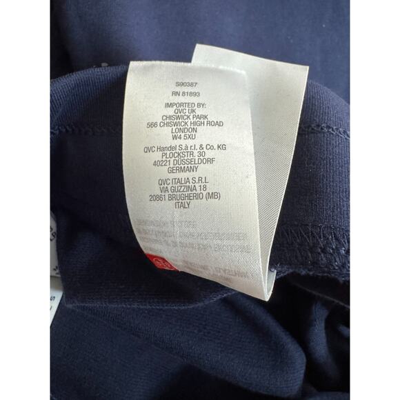 Denim & Co. Petite Easywear French Terry Pant Navy Medium PETITE NWOT Stretch - Picture 8 of 10